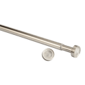 Brushed Nickel Curtain Tension Rod - Diameter 16/19 mm