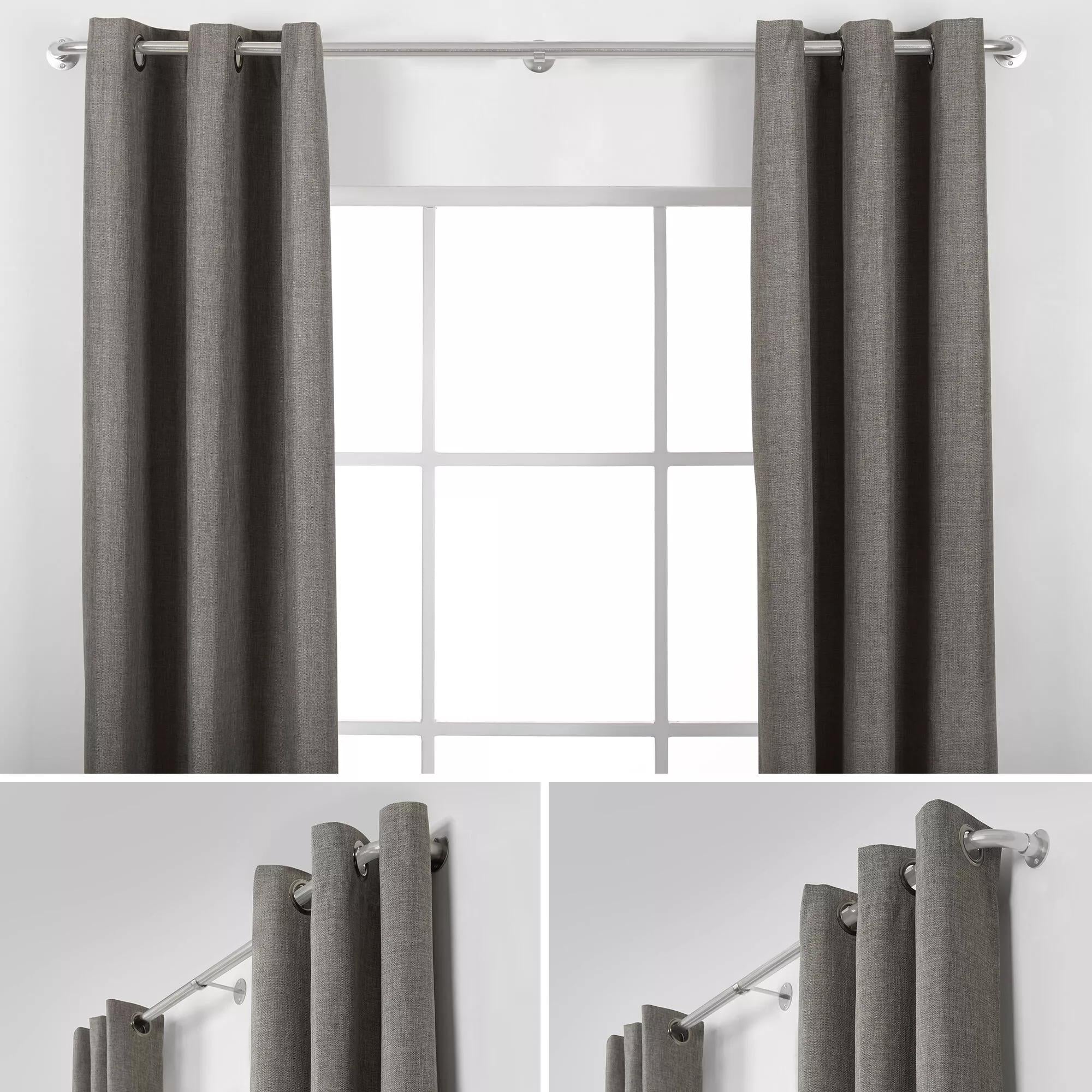 Ensemble de tringle coupe-lumière - Diamètre 25/28 mm nickel brossé