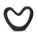 Coeur décoratif en céramique noir