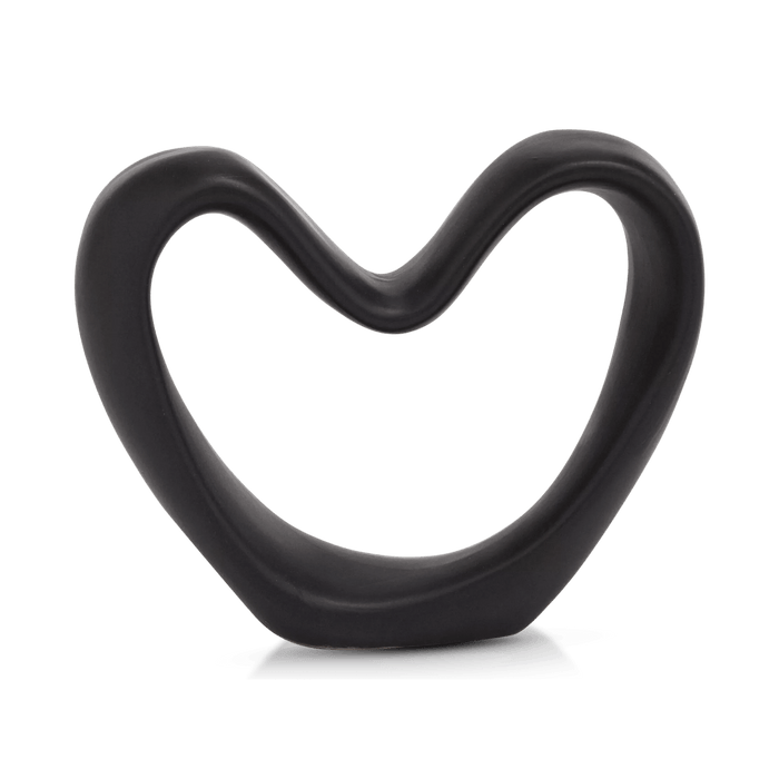 Coeur décoratif en céramique noir