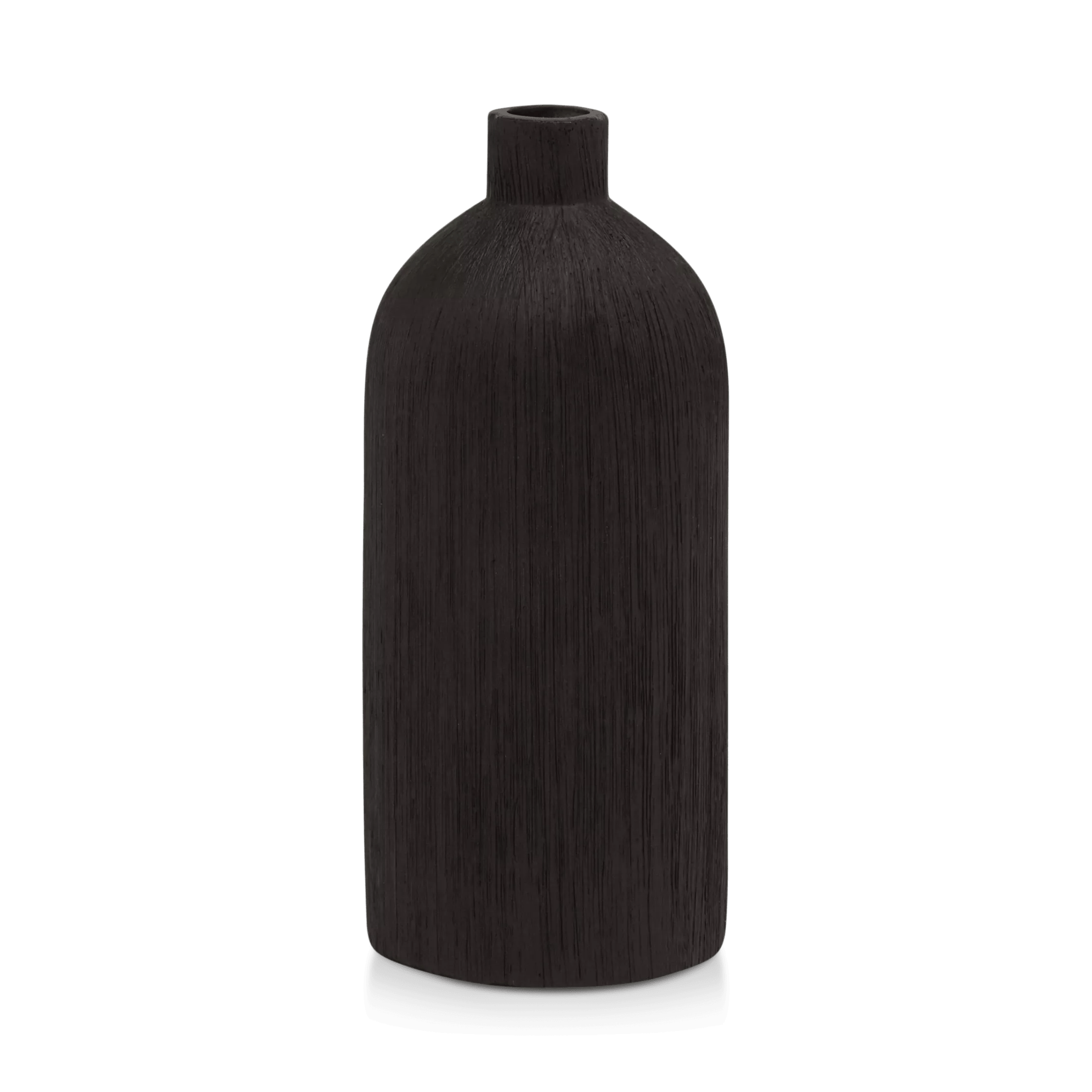Vase bouteille en céramique texturée