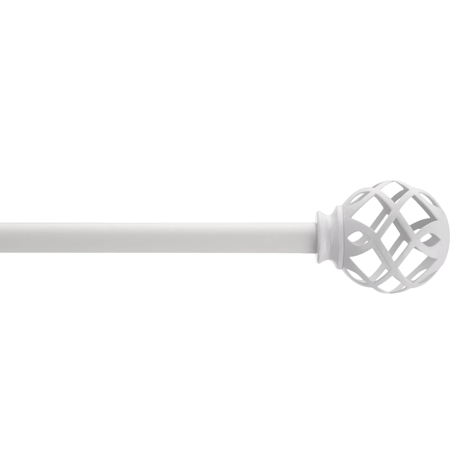 Ensemble de tringle à rideaux - Diamètre 5/8 mm Blanc