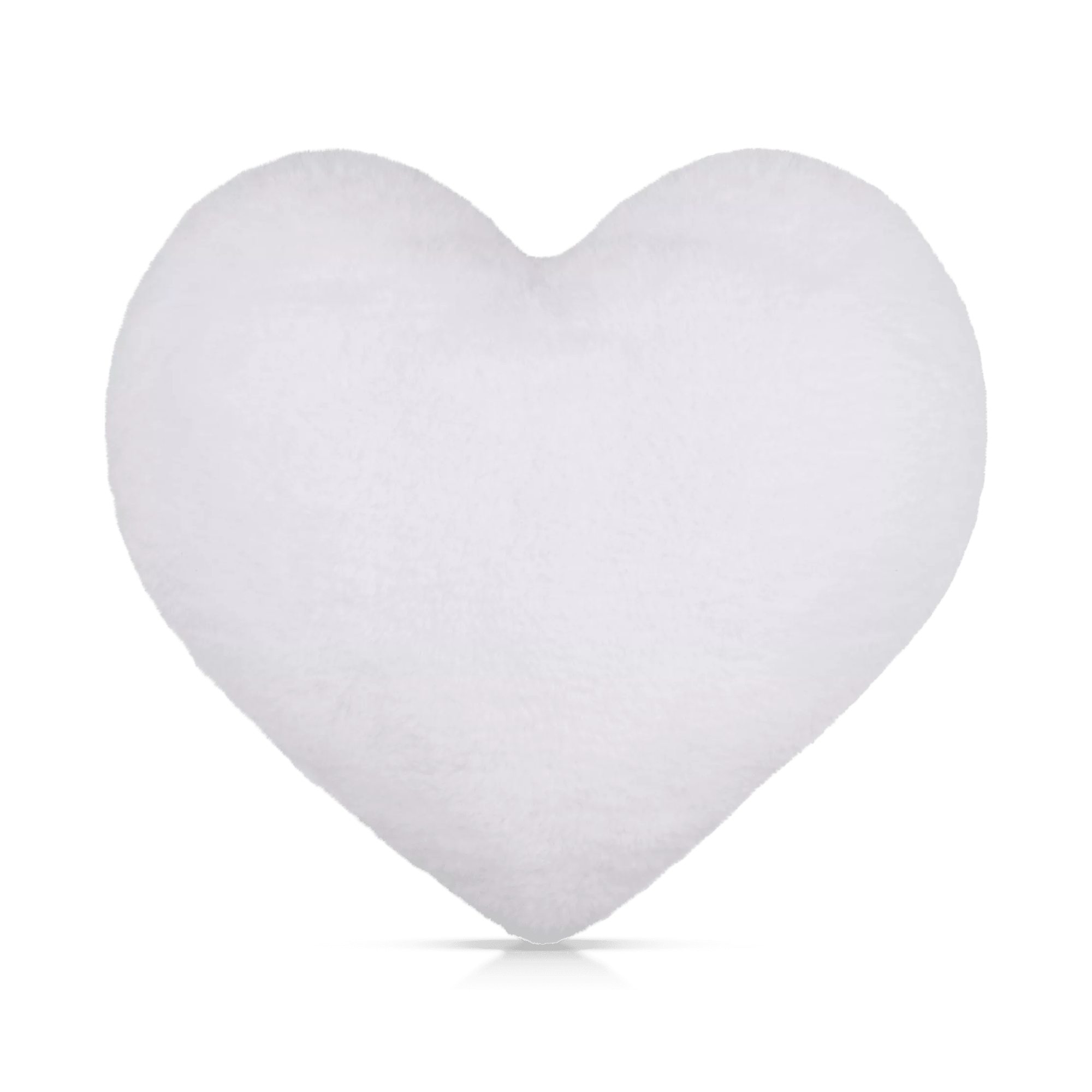 Coussin décoratif en coeur Wila blanc