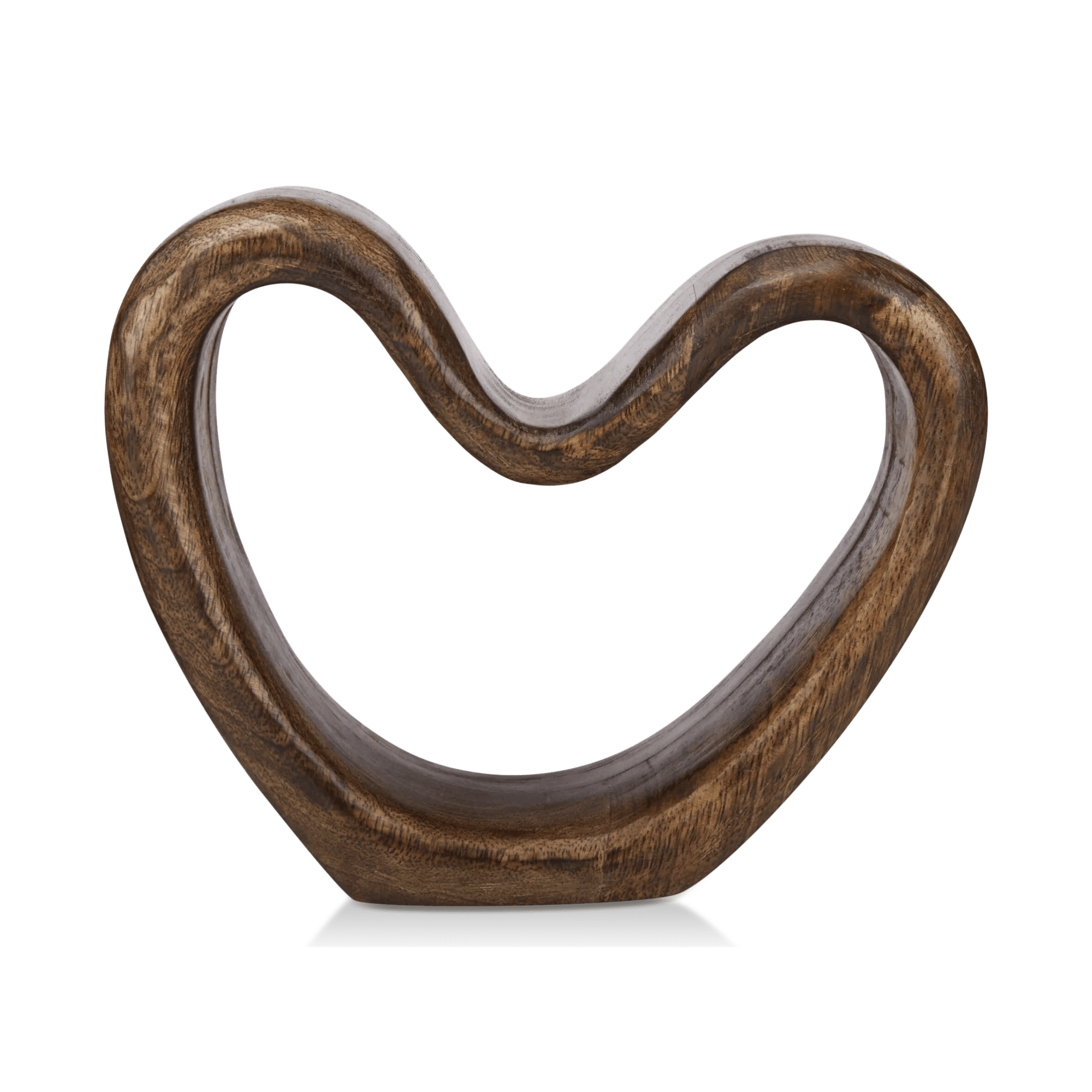 Coeur décoratif en bois de manguier