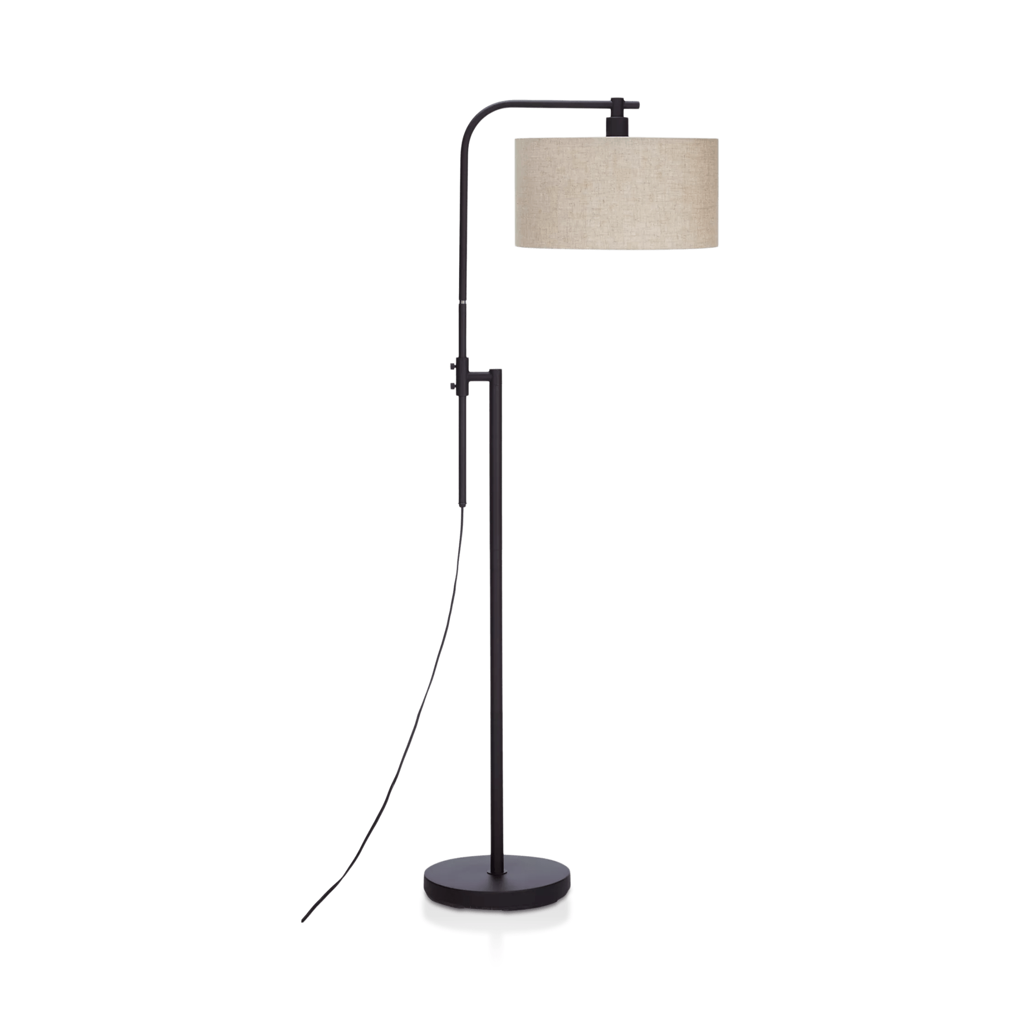 Lampe sur pied pivotante en métal lin