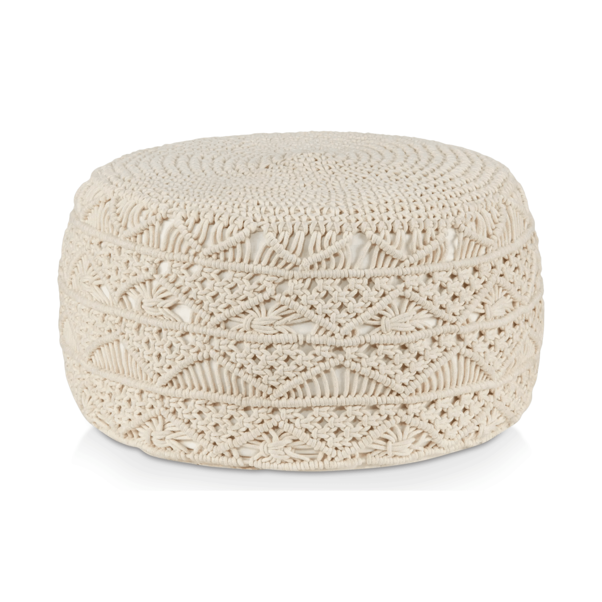 Pouf en macramé