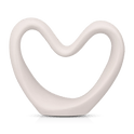 Coeur décoratif en céramique crème