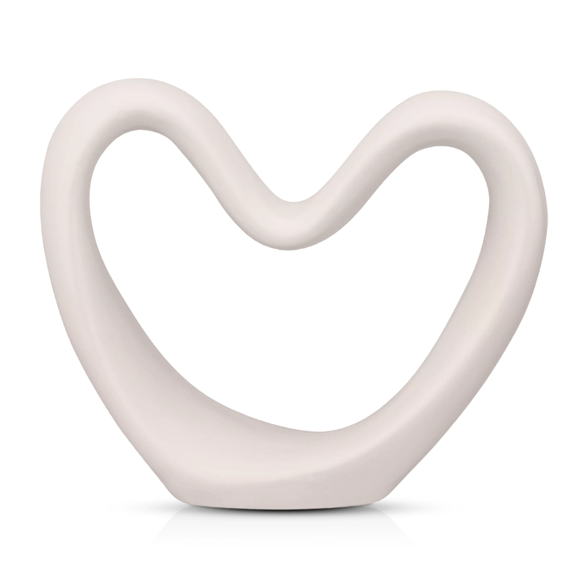 Coeur décoratif en céramique crème