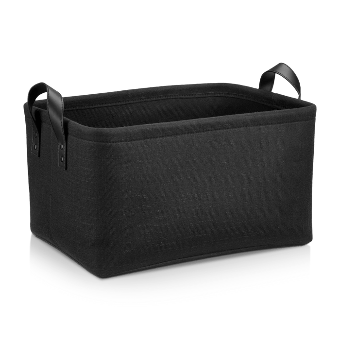 Panier de rangement en Chita avec poignées noir
