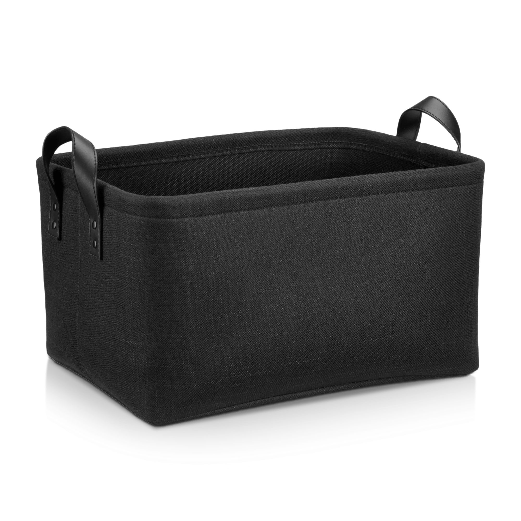 Panier de rangement en Chita avec poignées noir
