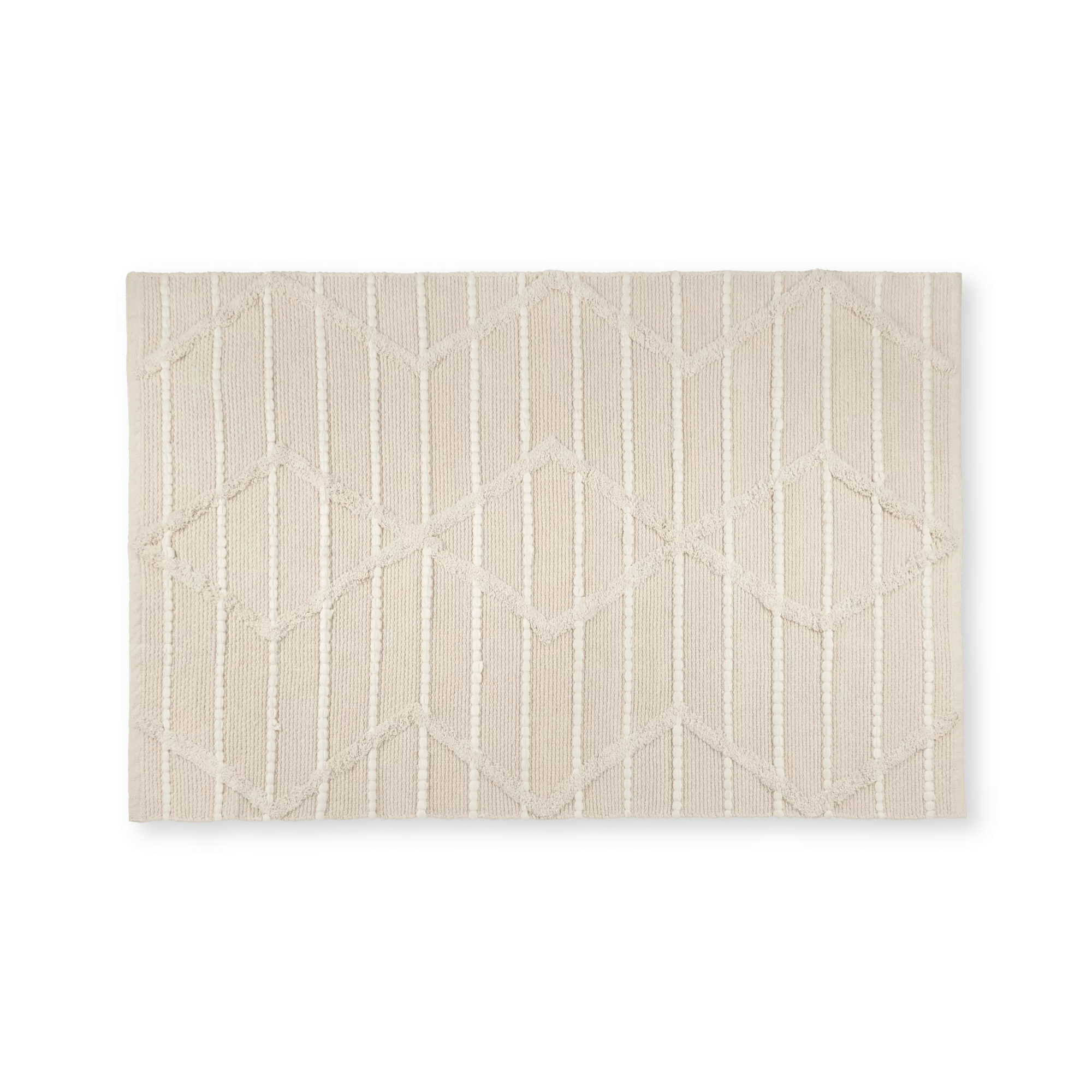 Tapis de coton Wiley blanc cassé