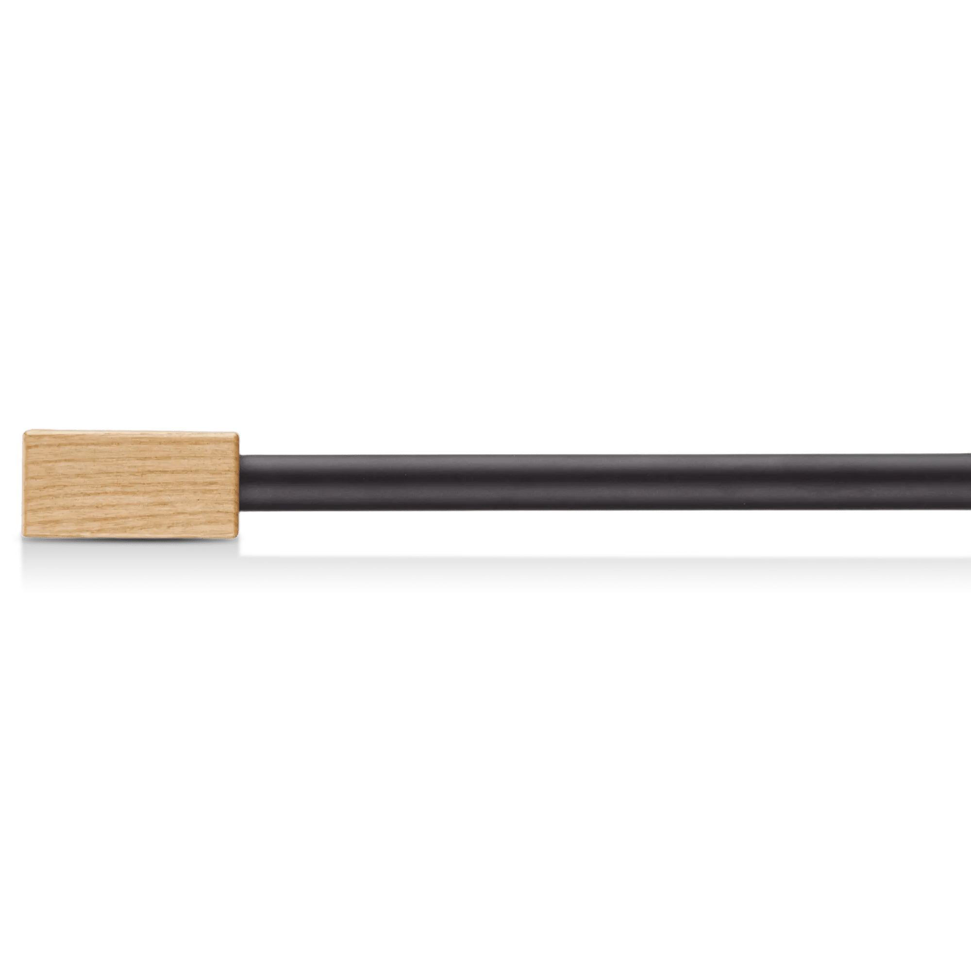Rectangular Wood Curtain Rod Set - Diameter 13/16 mm