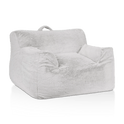 Grey Kids Furry Lounge Chair