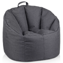 Dark Grey Canvas Bean Bag