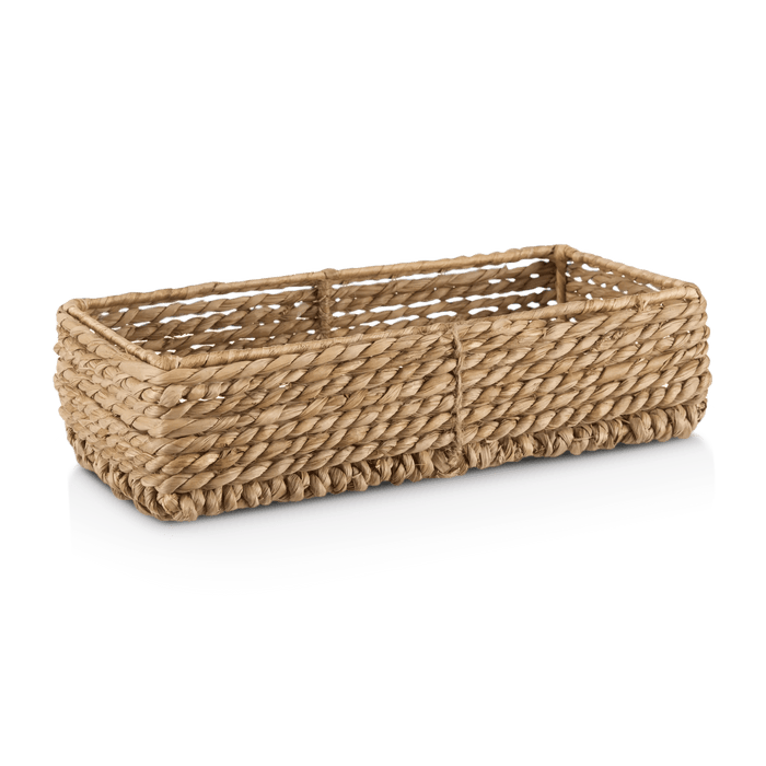 Panier de rangement rectangulaire en fibre naturelle