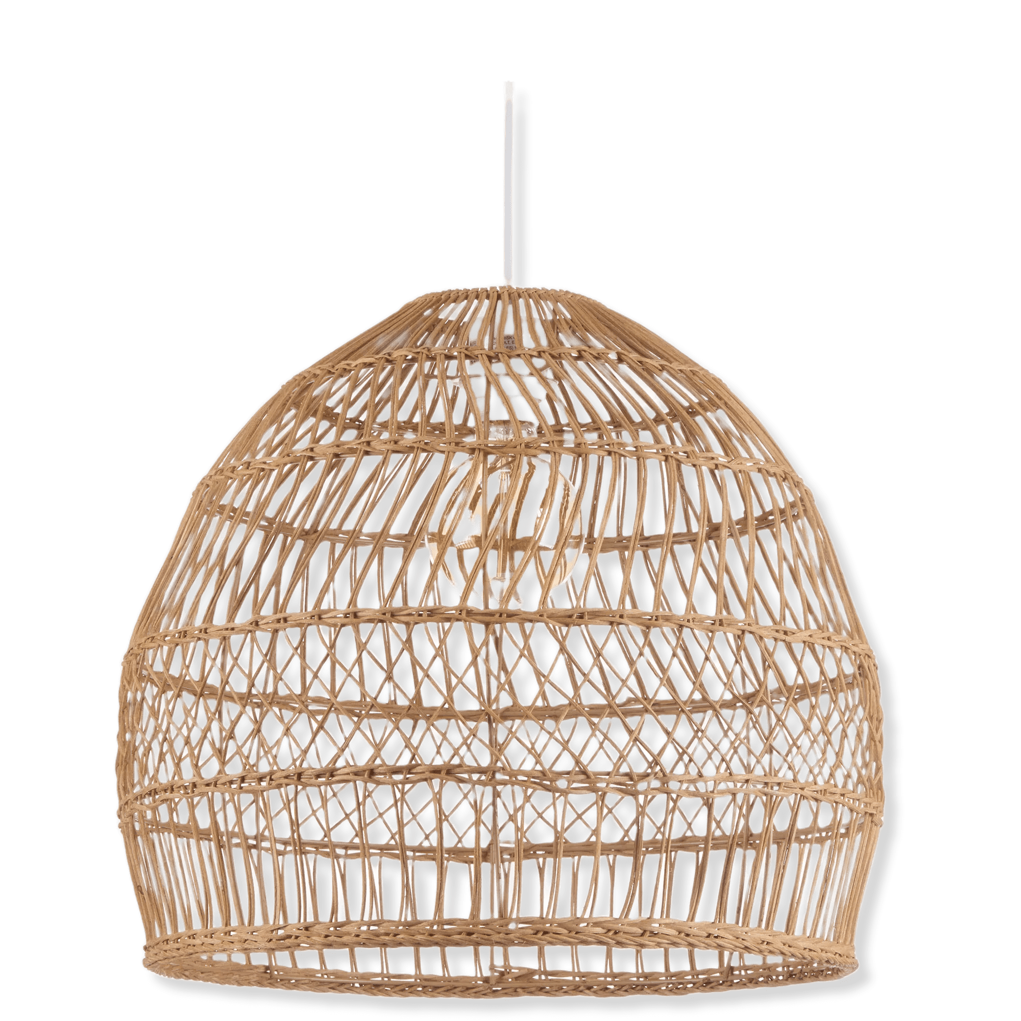 Lampe suspendue en rotin naturel