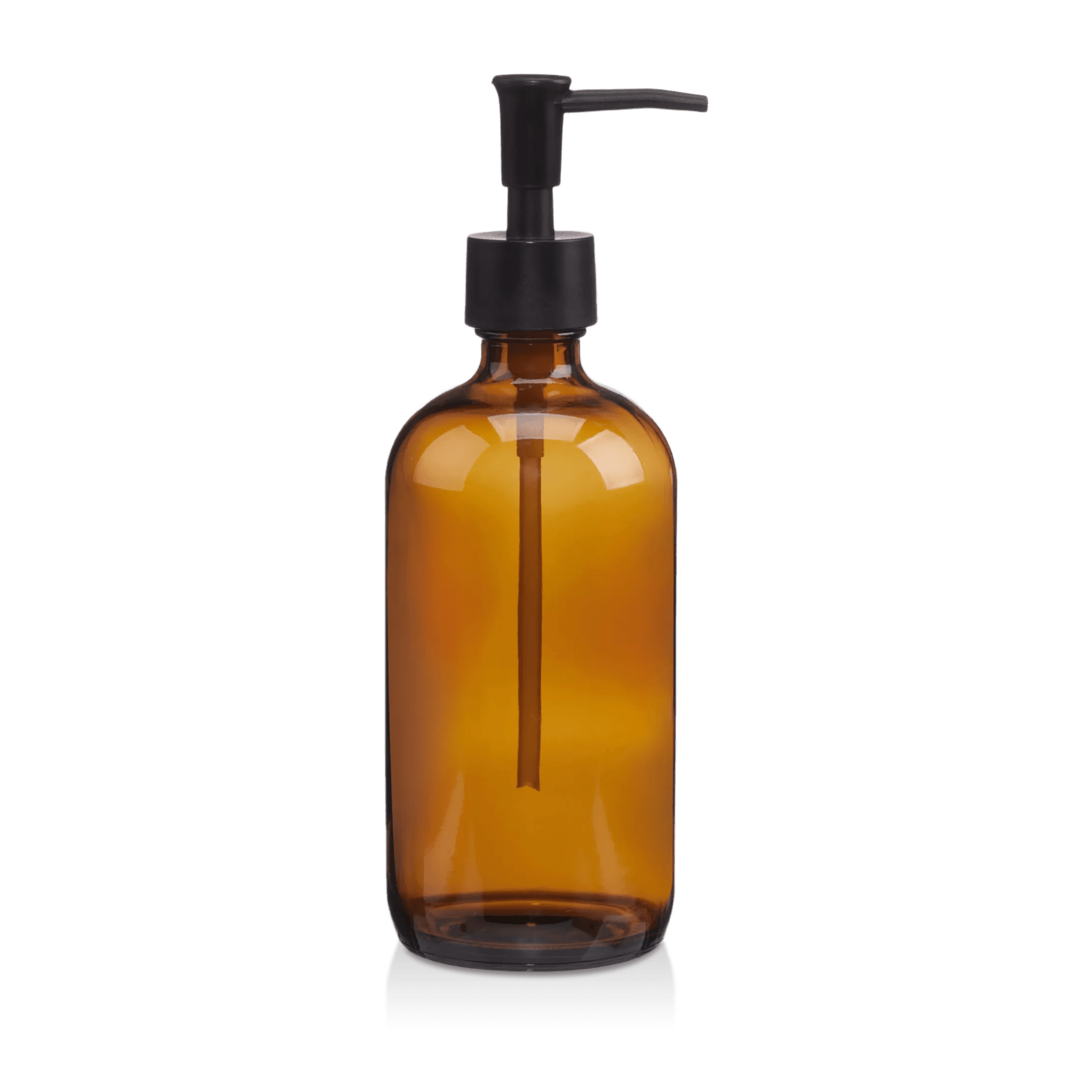 Distributeur de savon en verre ambré