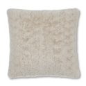 Coussin décoratif en fausse fourrure de mouton chaleureux avoine