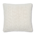 Coussin décoratif en fausse fourrure de mouton chaleureux blanc cassé