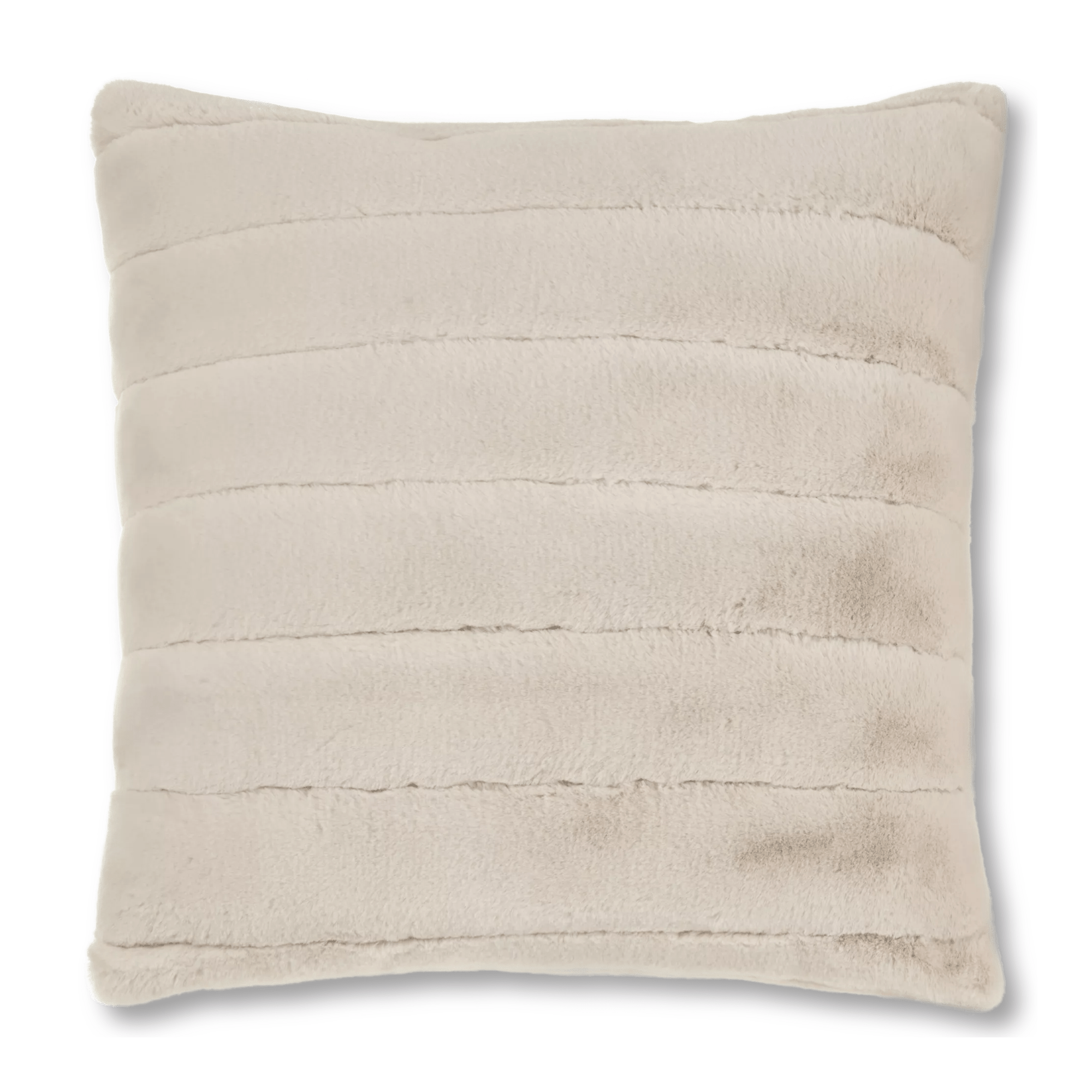 Coussin décoratif en fausse fourrure de Cougar beige