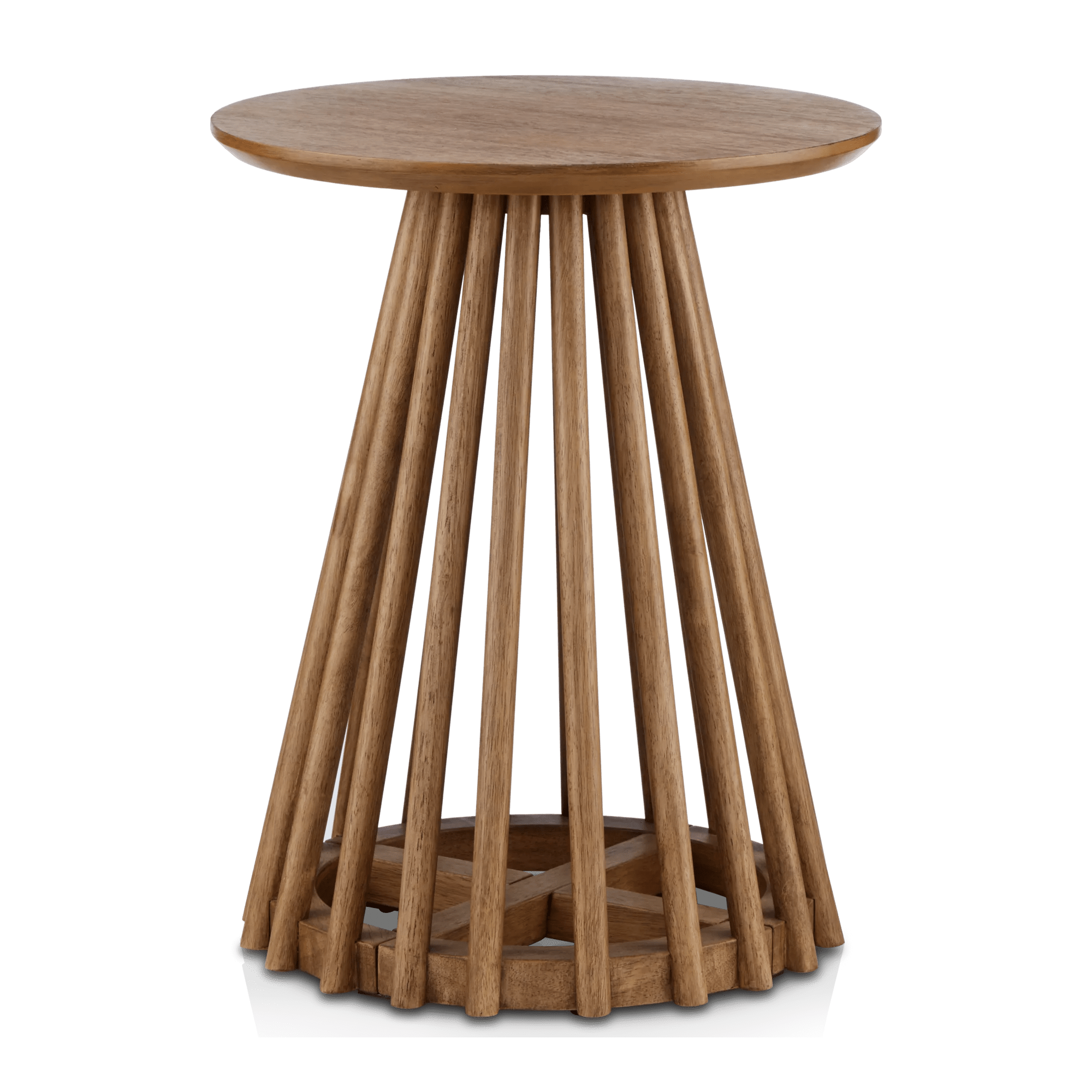 Table d'appoint ajourée en bois de manguier