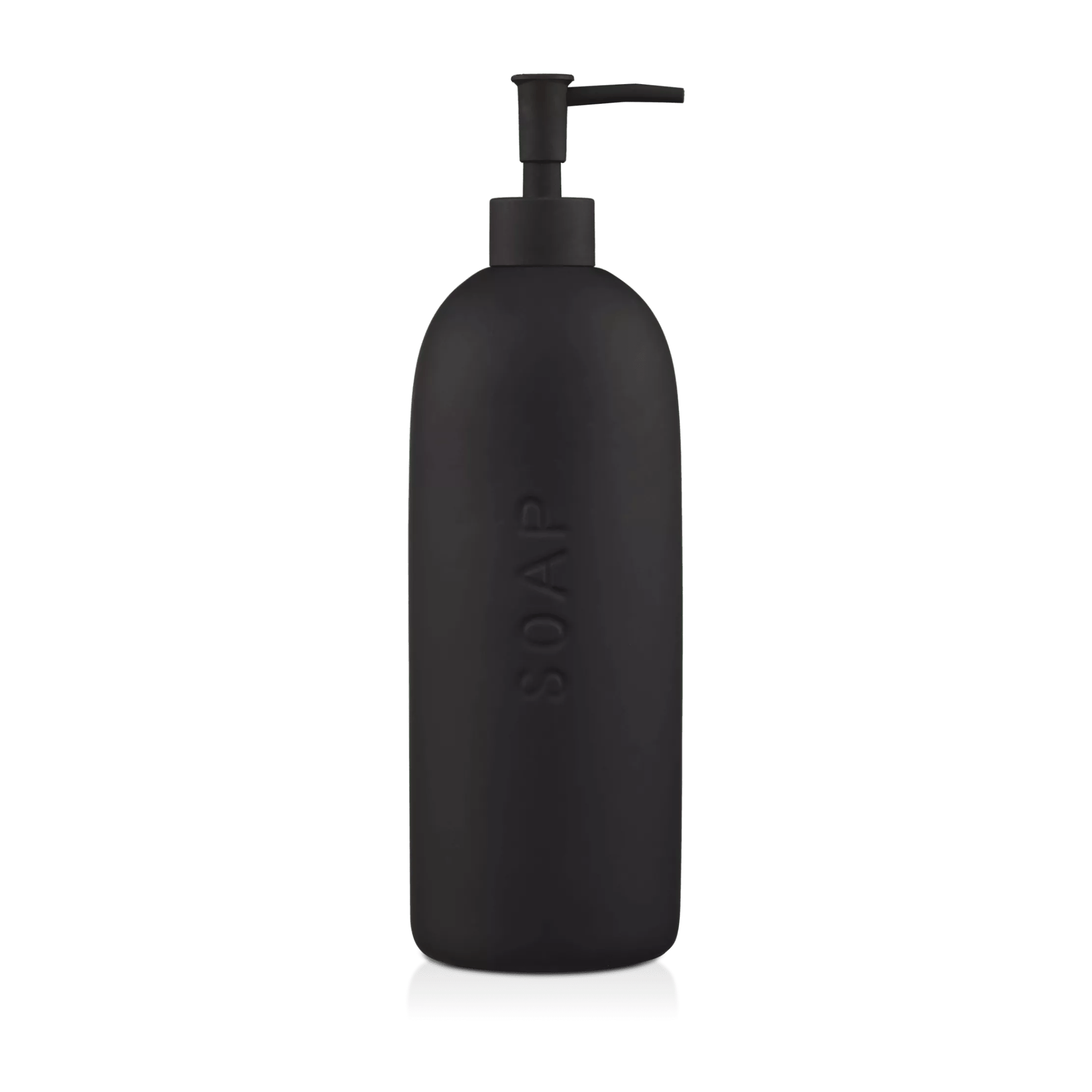 Black Ceramic Soap Engraved Dispenser
