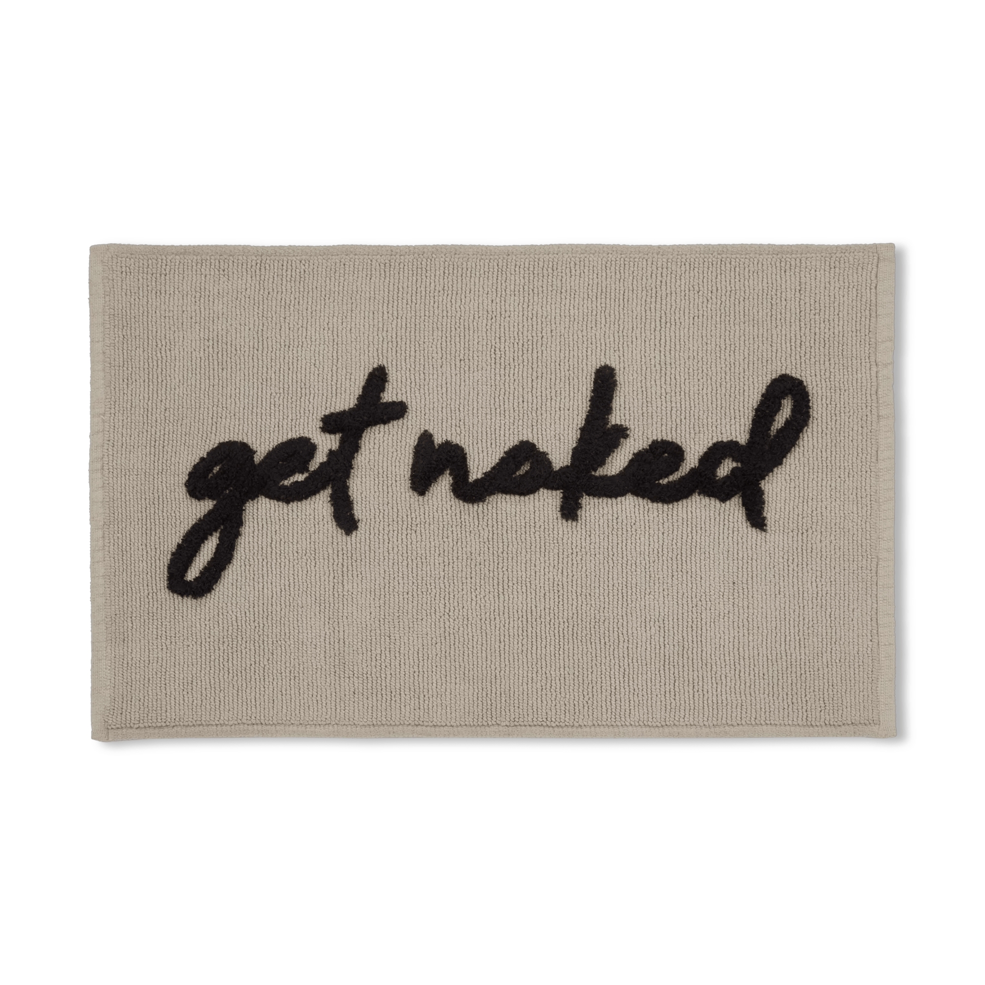 Tapis de bain typographie Get Naked