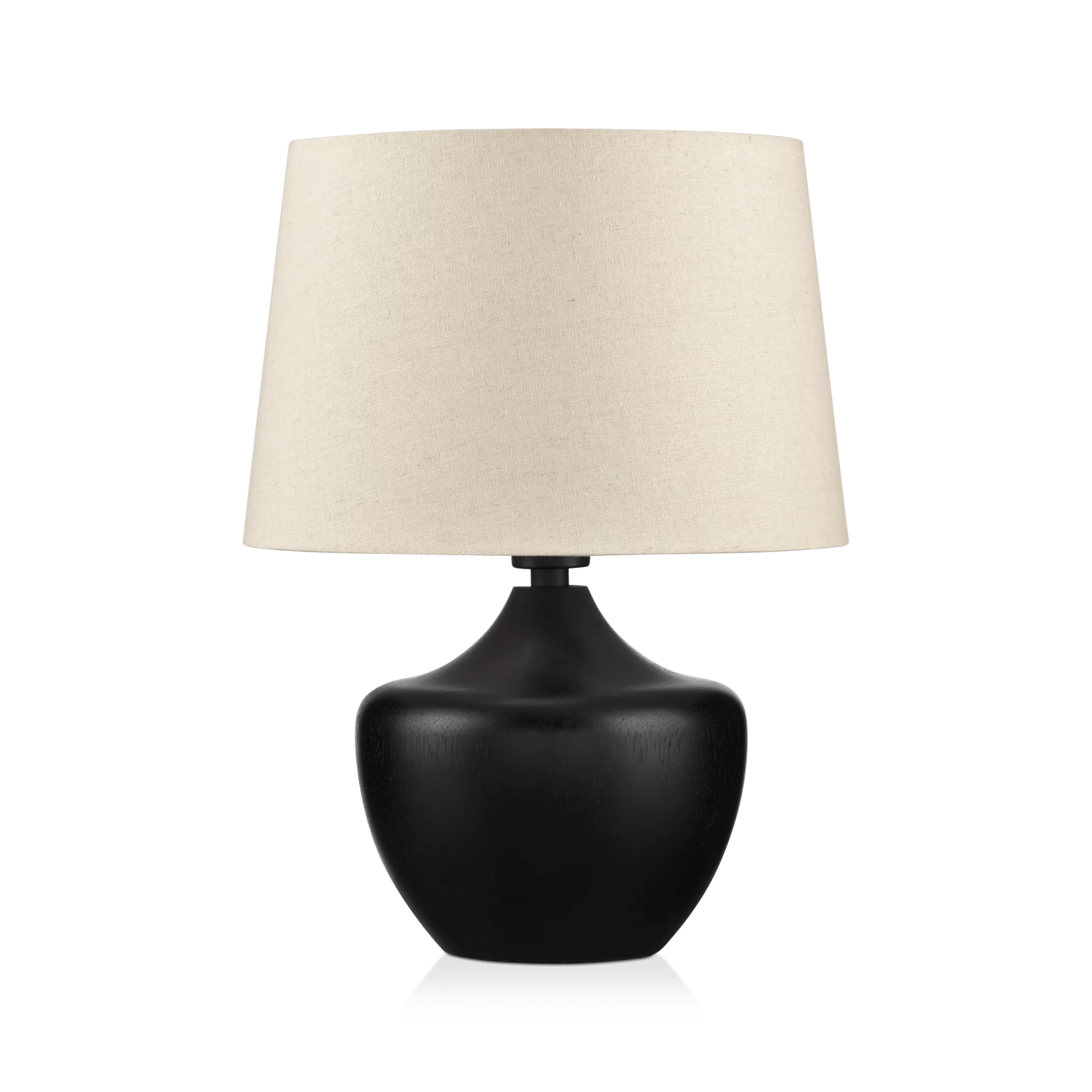 Base de lampe en bois noir