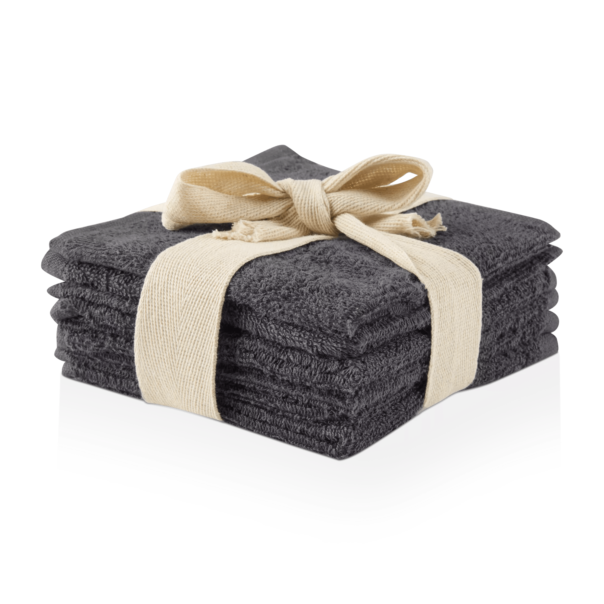 Ensemble de 6 grandes débarbouillettes gris