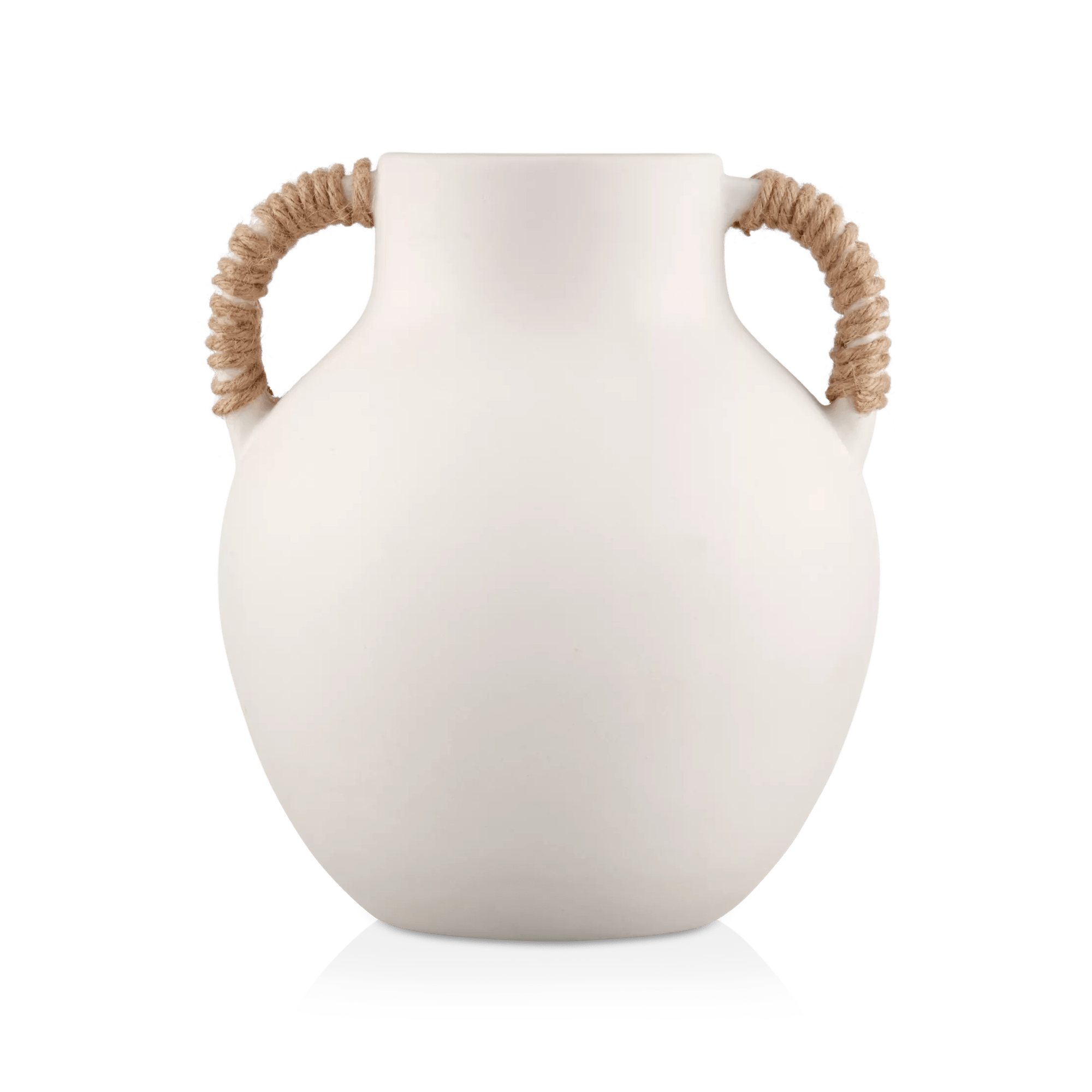 Vase en céramique avec corde sur les poignées