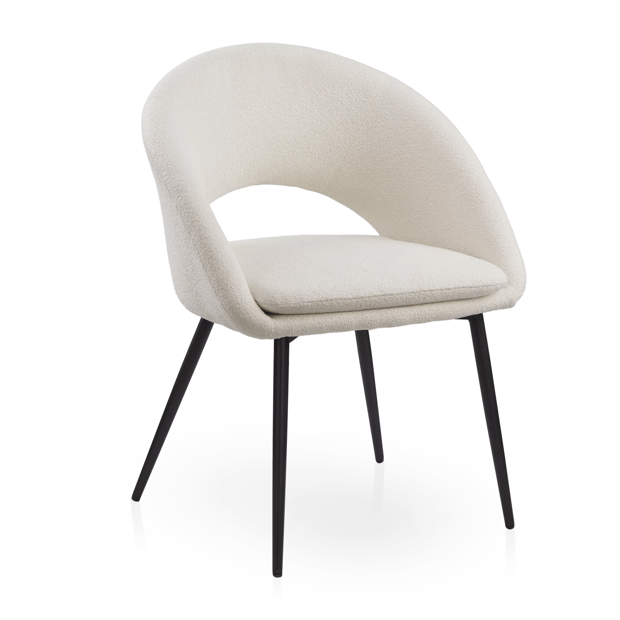 Chaise de salle à manger en tissu et en métal