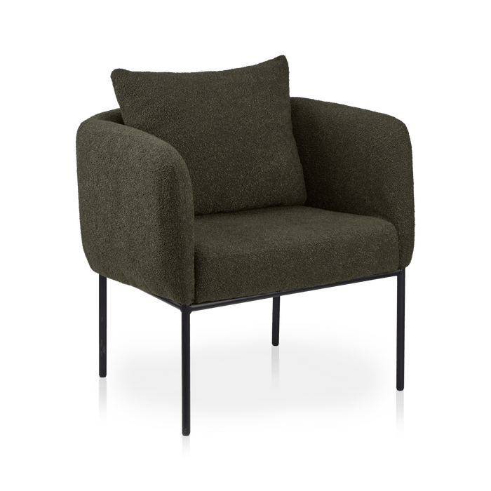 Fabric and Metal Accent Chair
