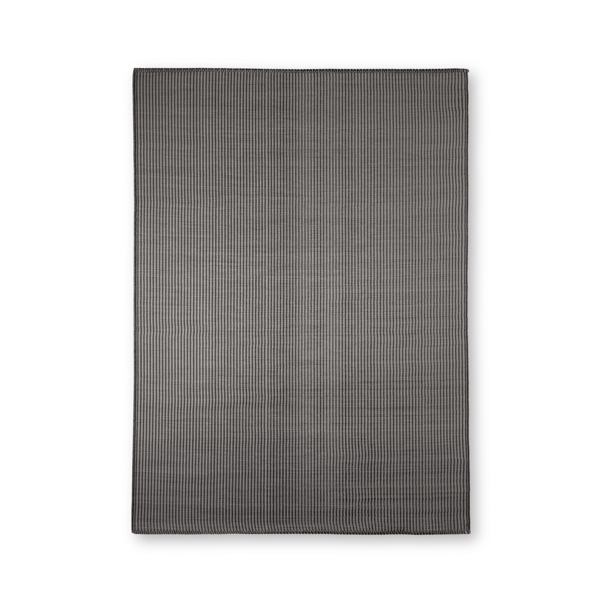 Two-Tone Black Outdoor Rug 5x7