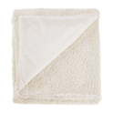 Jeté en bouclé Doodle blanc