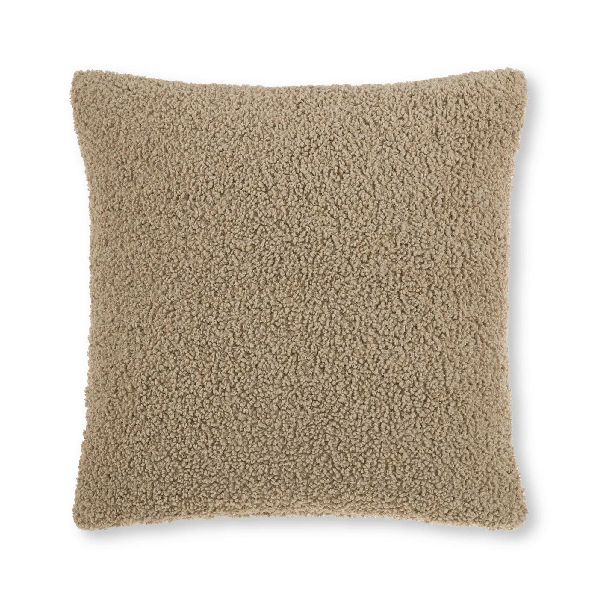 Coussin décoratif en bouclé Doodle beige