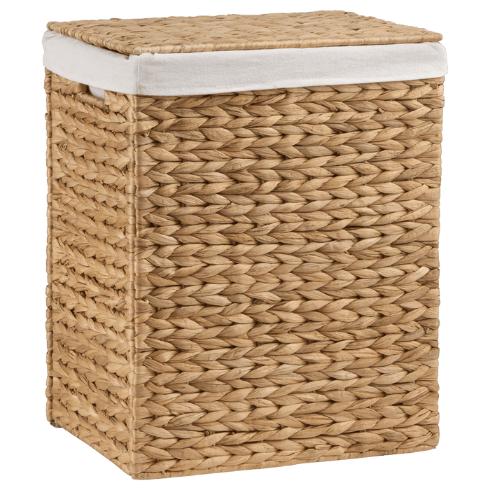 Panier à linge pliable en jacinthe d'eau