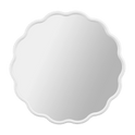 Miroir à bordure ondulée blanc