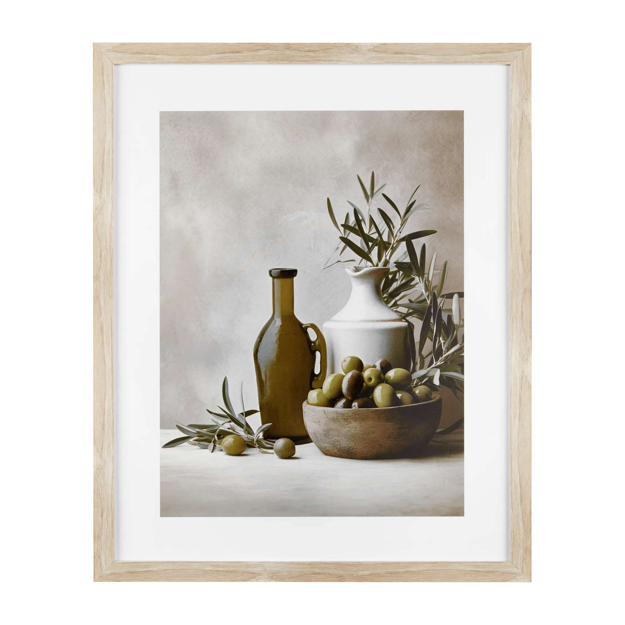 Art encadré d'Olives et vases