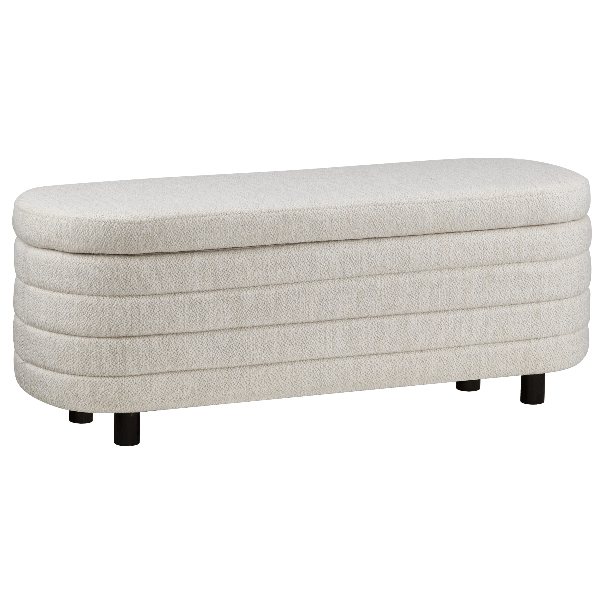 Ottoman avec rangement en tissu
