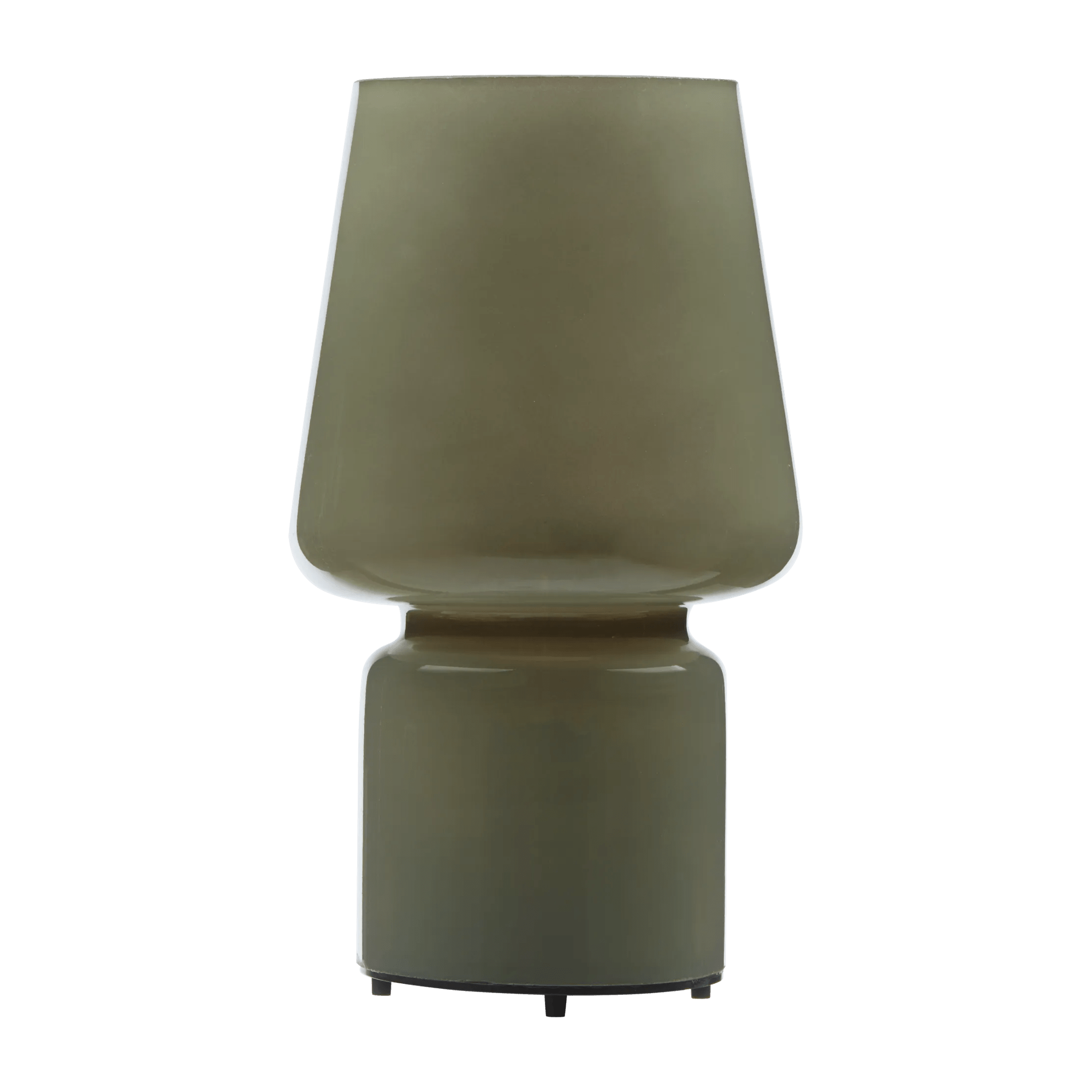 Lampe de table en verre khaki