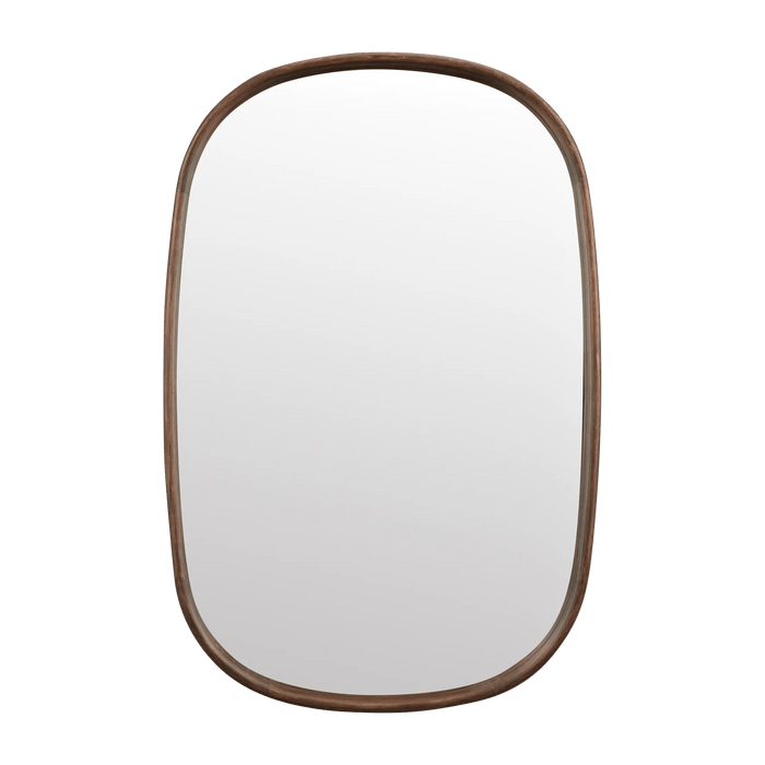 Miroir ovale en noyer