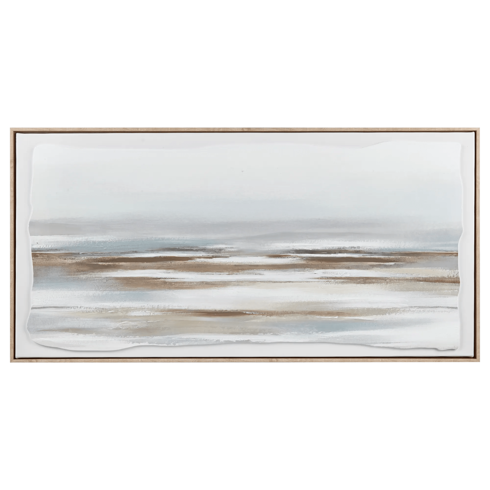 Tableau encadré abstrait de rivage