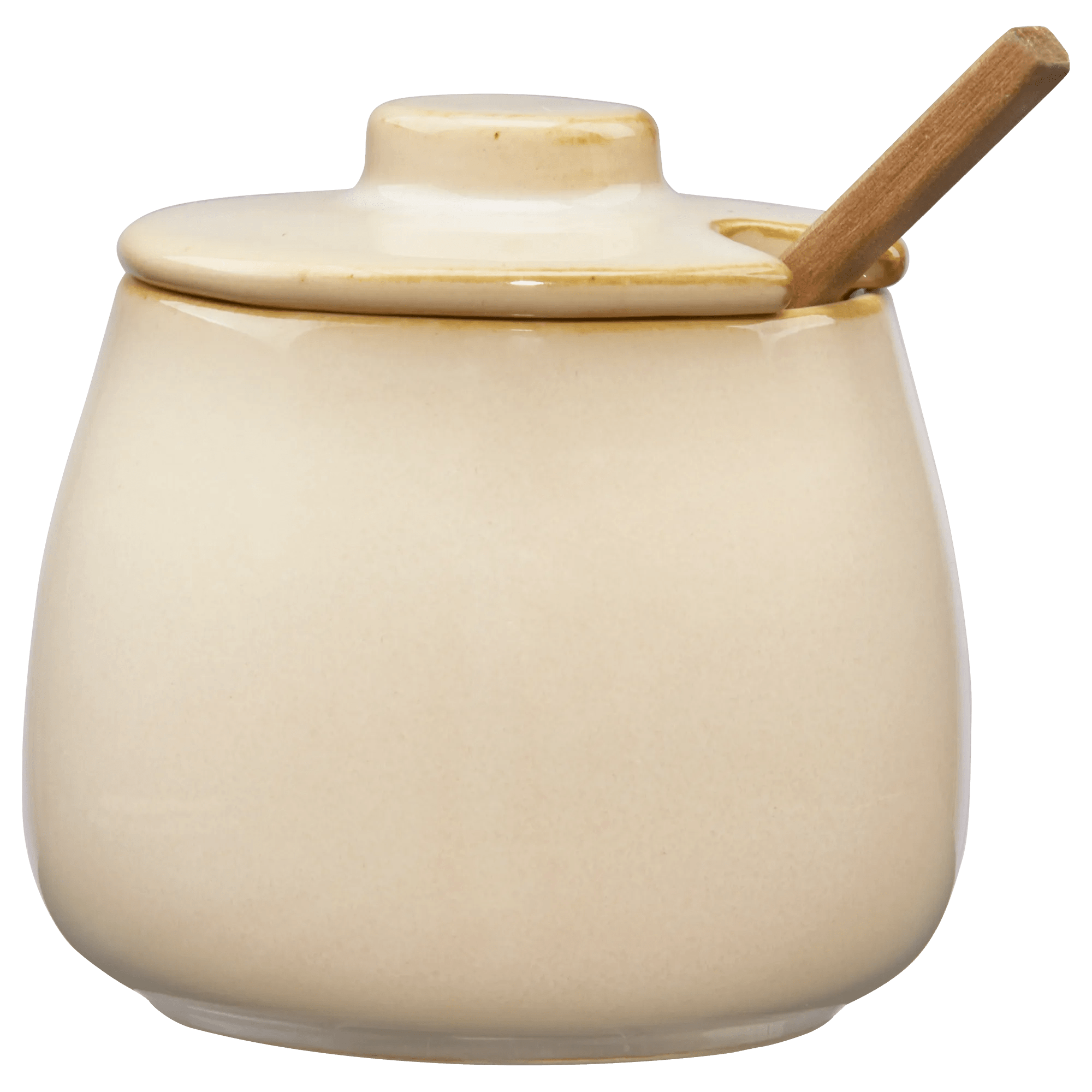 Pot en céramique avec cuillère