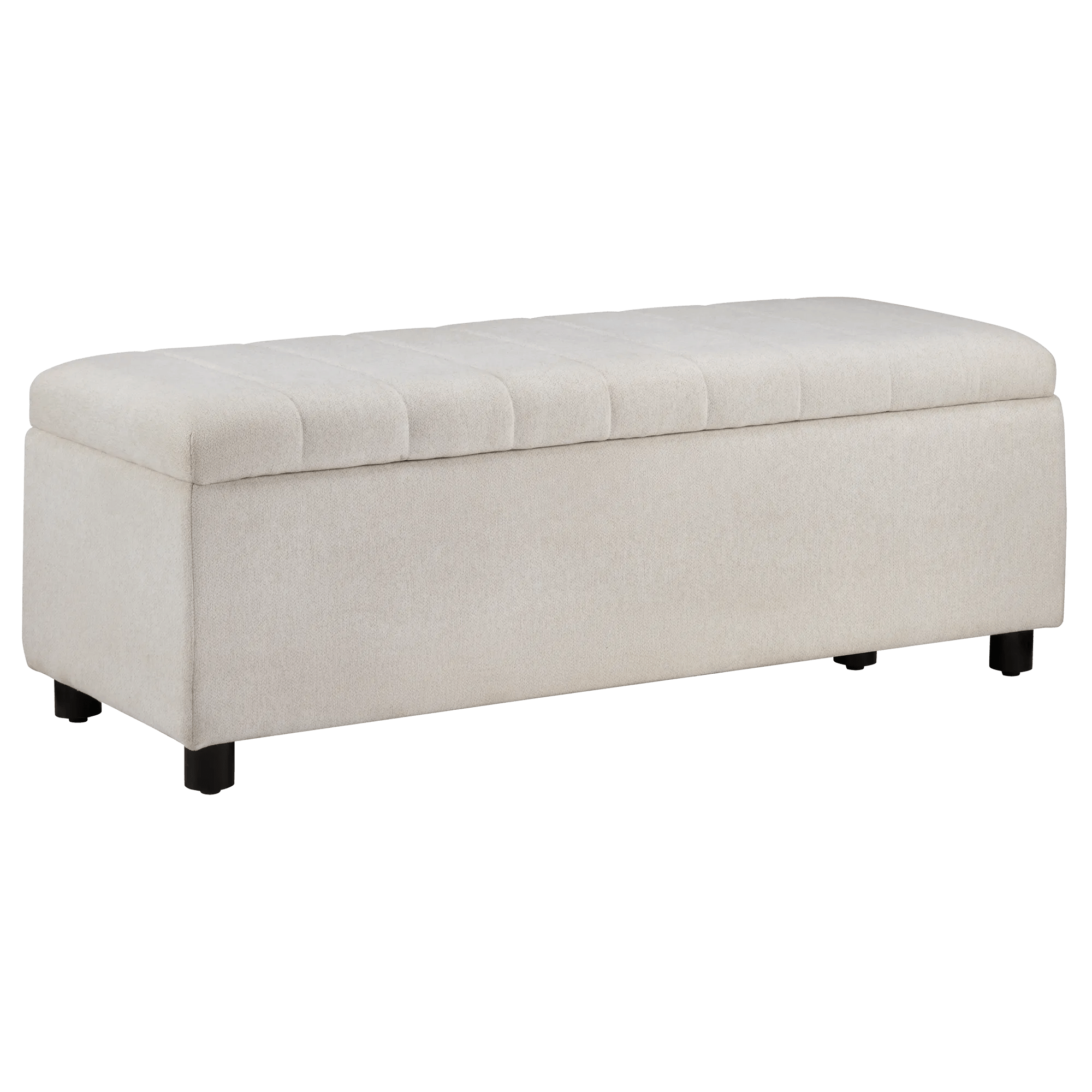 Banc en tissu et en bois noir