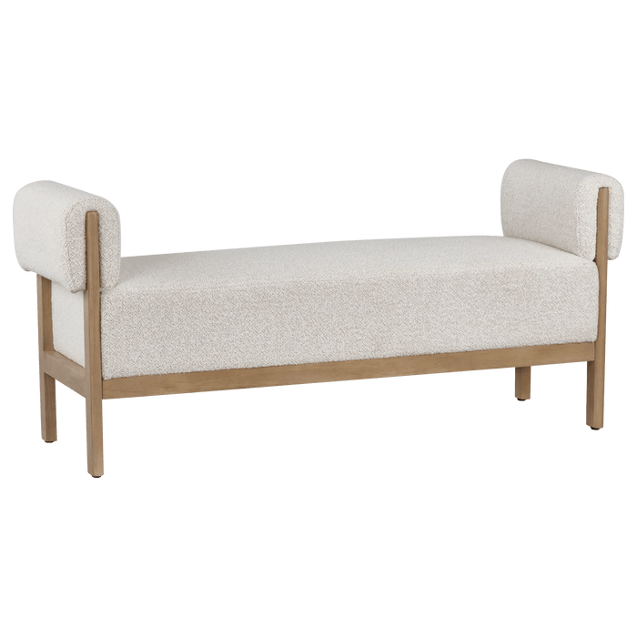 Banc en tissu et en bois