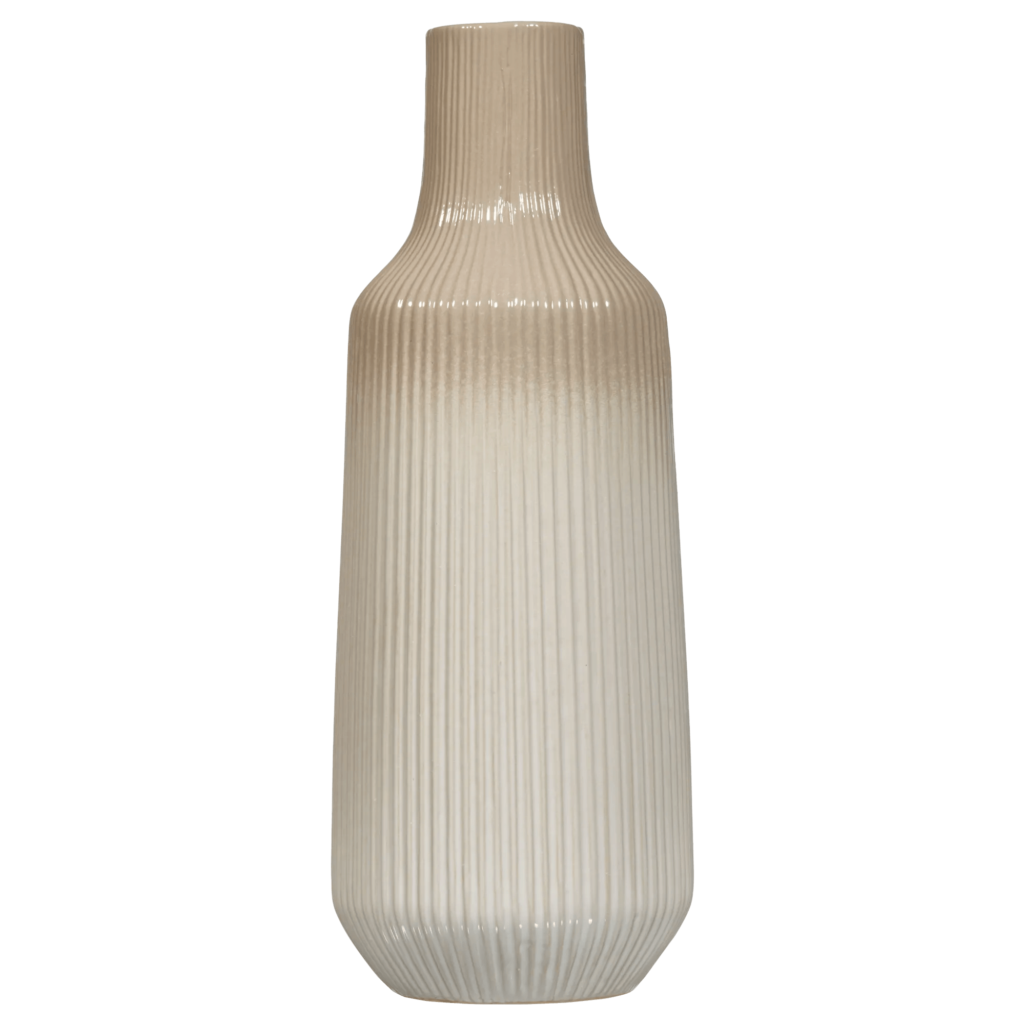 Vase à rainures bicolore