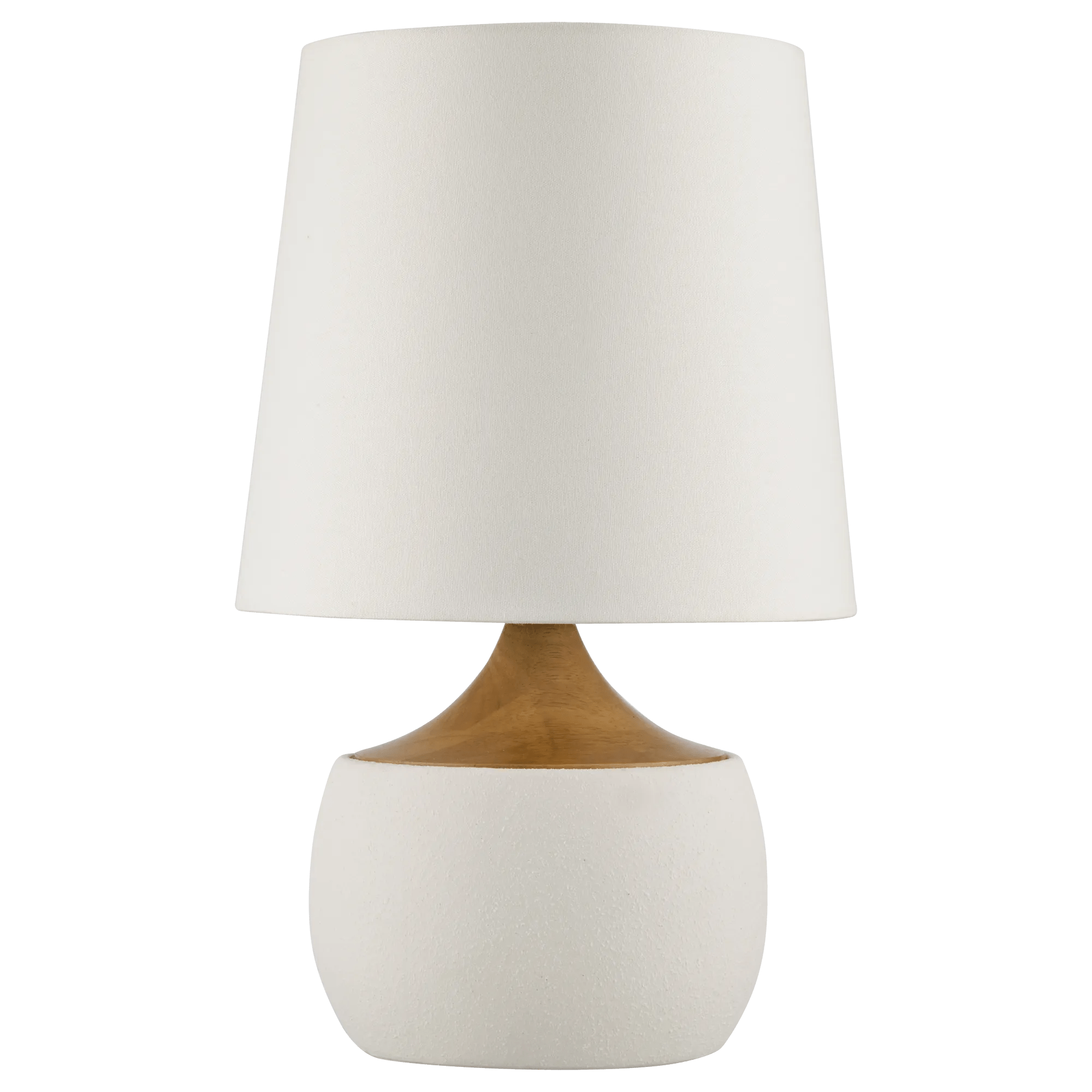 Lampe de table en céramique et en bois