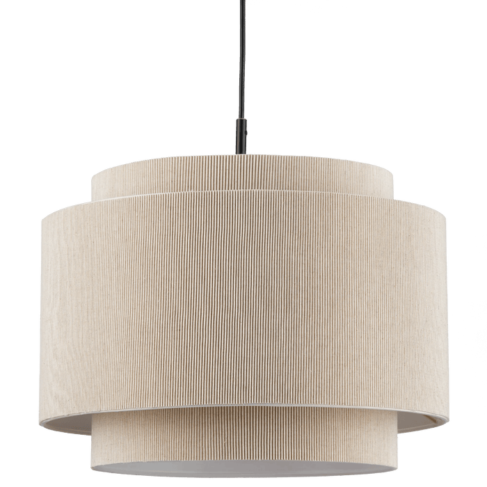 Ribbed Beige Ceiling Lamp