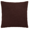 Coussin décoratif en bouclé Doodle brun