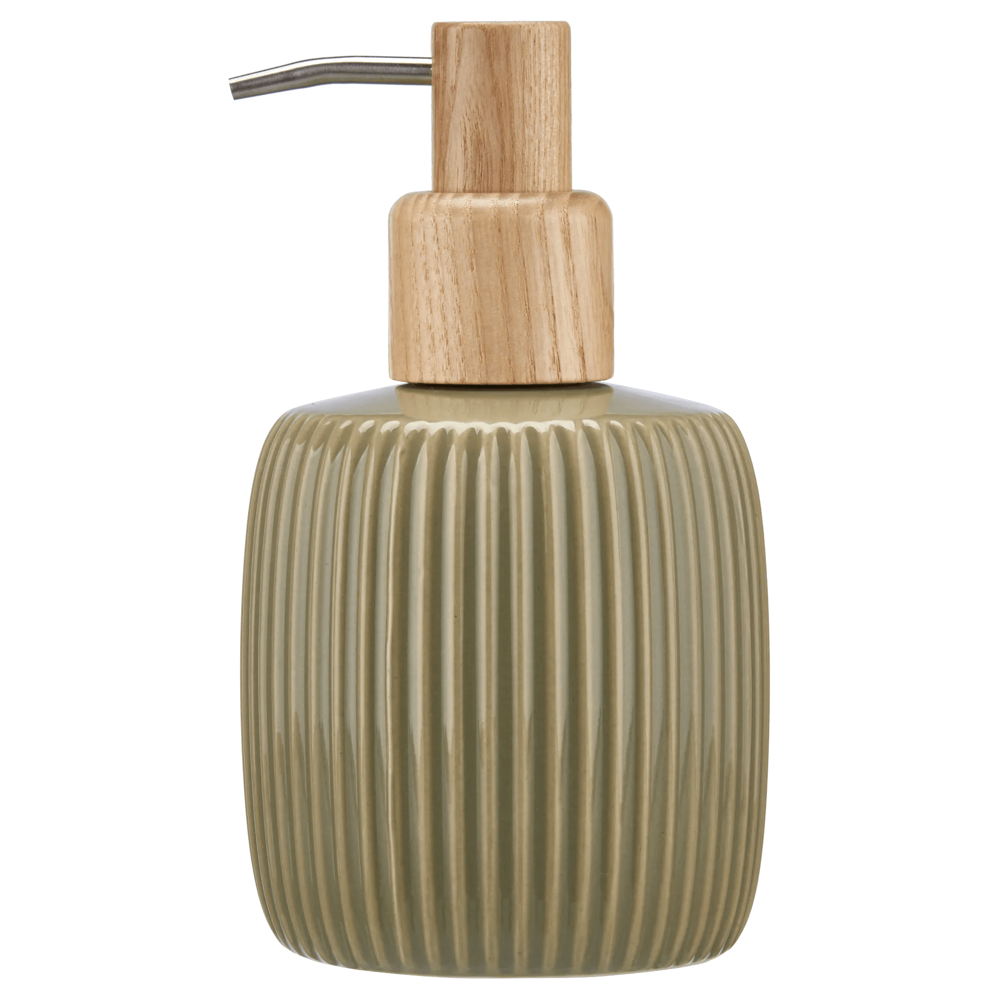 Distributeur de savon en céramique nervurée